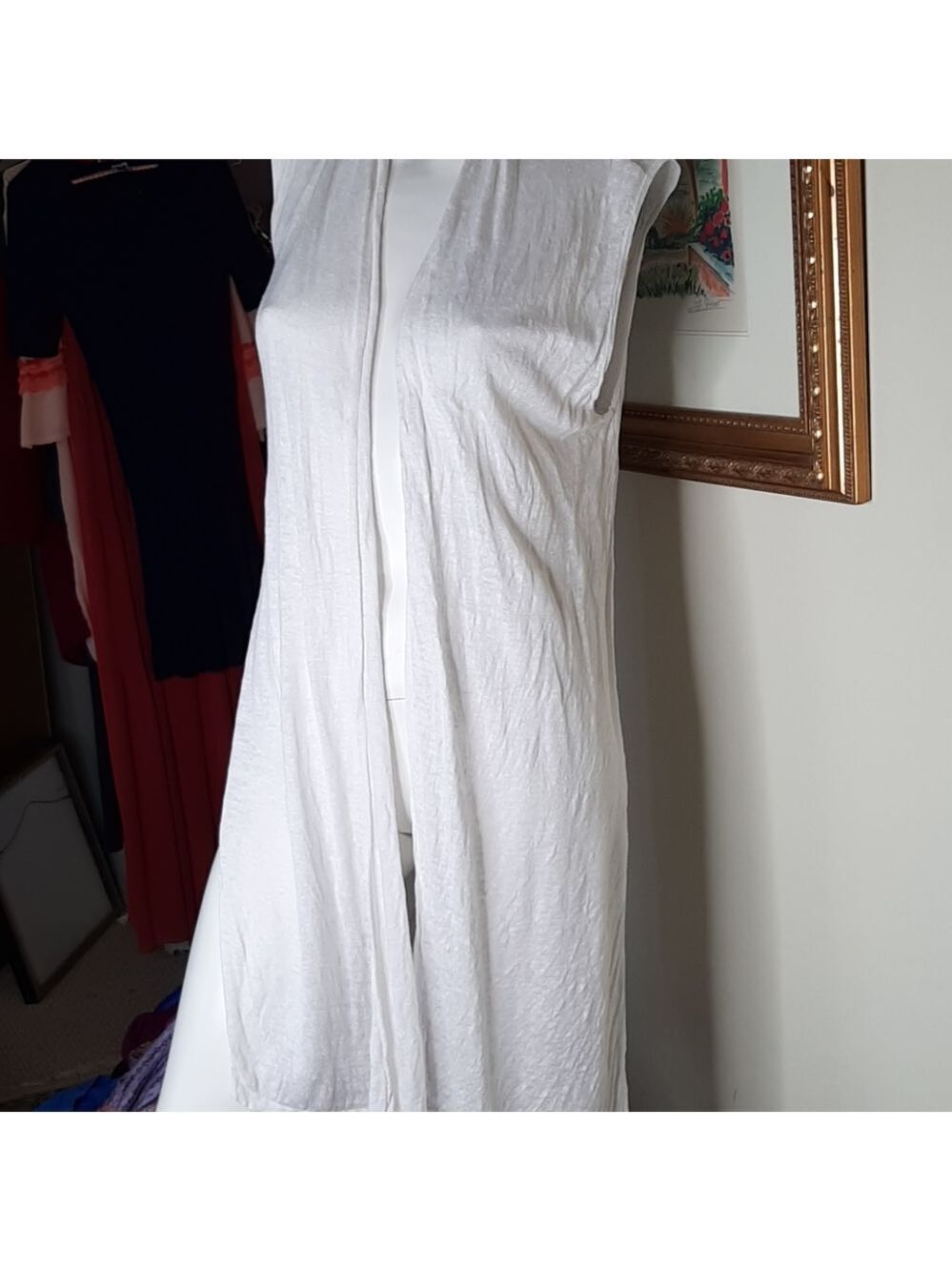 Cynthia Rowley long linen vest